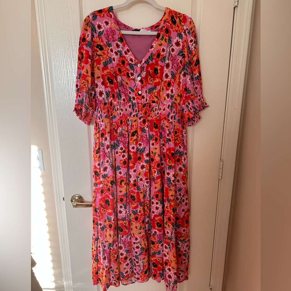 Piper & Scoot The One in Magenta Floral Dress